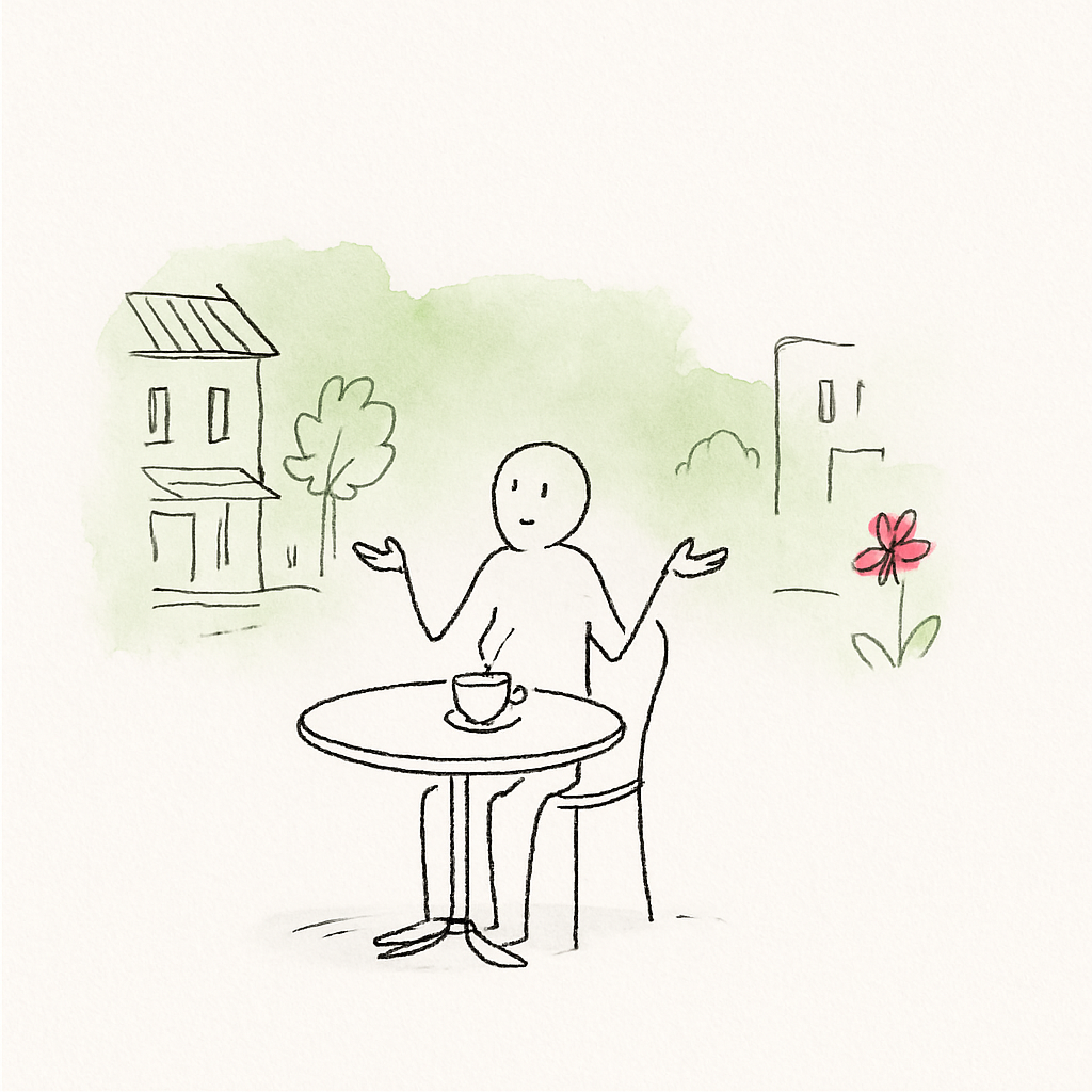 Sketch illustrating the French expression chais pas